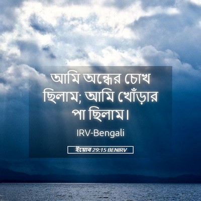 Picture 05 - ইয়োব 29:15 BENIRV - আমি অন্ধের চোখ - Bible Verse Picture