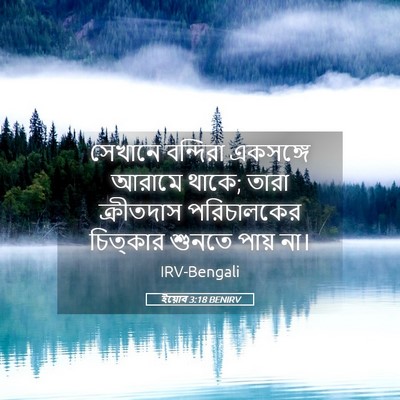 Picture 05 - ইয়োব 3:18 BENIRV - সেখানে বন্দিরা - Bible Verse Picture