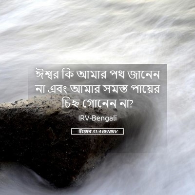 Picture 05 - ইয়োব 31:4 BENIRV - ঈশ্বর কি আমার পথ - Bible Verse Picture