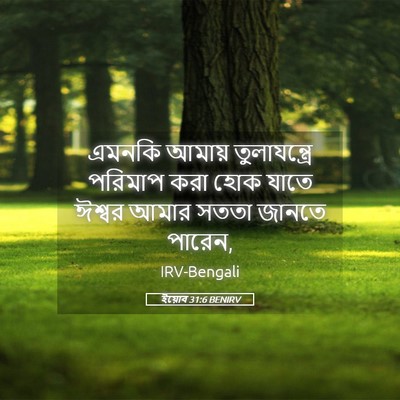 Picture 05 - ইয়োব 31:6 BENIRV - এমনকি আমায় - Bible Verse Picture