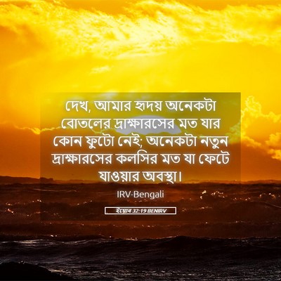 Picture 05 - ইয়োব 32:19 BENIRV - দেখ, আমার হৃদয় - Bible Verse Picture