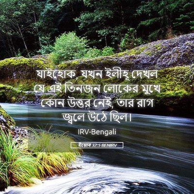 Picture 05 - ইয়োব 32:5 BENIRV - যাইহোক, যখন ইলীহূ - Bible Verse Picture