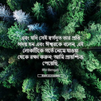Picture 05 - ইয়োব 33:24 BENIRV - এবং যদি সেই - Bible Verse Picture