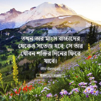 Picture 05 - ইয়োব 33:25 BENIRV - তখন তার মাংস - Bible Verse Picture
