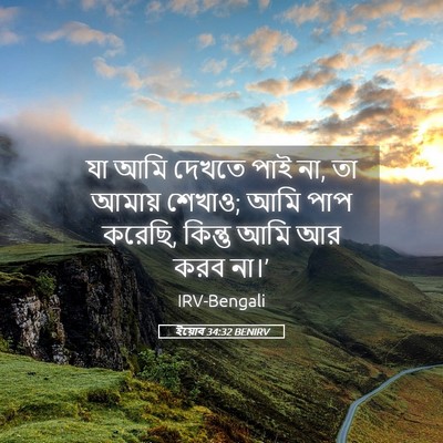 Picture 05 - ইয়োব 34:32 BENIRV - যা আমি দেখতে পাই - Bible Verse Picture