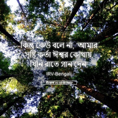 Picture 05 - ইয়োব 35:10 BENIRV - কিন্তু কেউ বলে না, - Bible Verse Picture