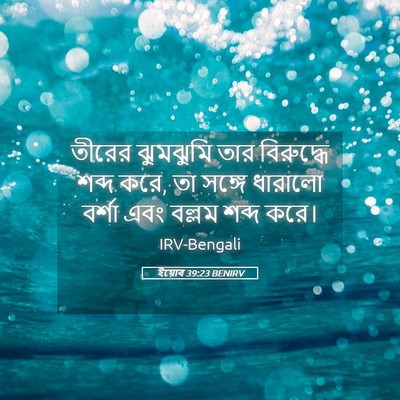 Picture 05 - ইয়োব 39:23 BENIRV - তীরের ঝুমঝুমি তার - Bible Verse Picture