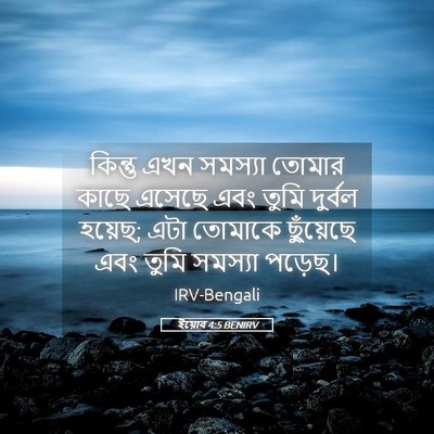 Picture 05 - ইয়োব 4:5 BENIRV - কিন্তু এখন সমস্যা - Bible Verse Picture