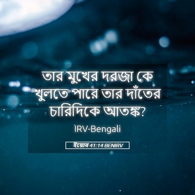 Picture 05 - ইয়োব 41:14 BENIRV - তার মুখের দরজা কে - Bible Verse Picture