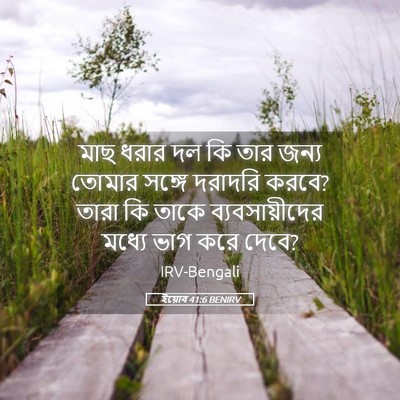 Picture 05 - ইয়োব 41:6 BENIRV - মাছ ধরার দল কি তার - Bible Verse Picture