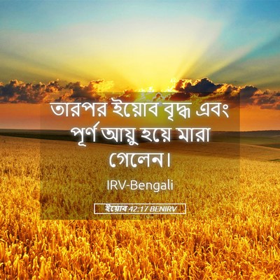 Picture 05 - ইয়োব 42:17 BENIRV - তারপর ইয়োব বৃদ্ধ - Bible Verse Picture