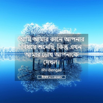 Picture 05 - ইয়োব 42:5 BENIRV - আমি আমার কানে - Bible Verse Picture