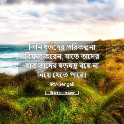 Picture 05 - ইয়োব 5:12 BENIRV - তিনি ধূর্তদের - Bible Verse Picture
