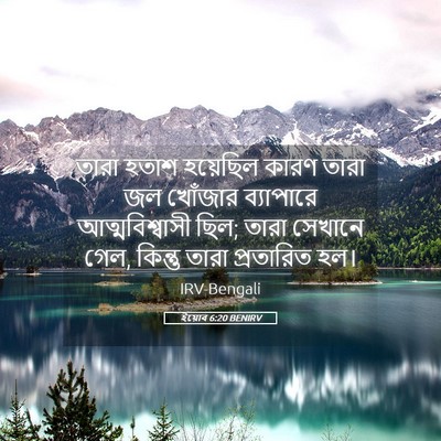 Picture 05 - ইয়োব 6:20 BENIRV - তারা হতাশ হয়েছিল - Bible Verse Picture