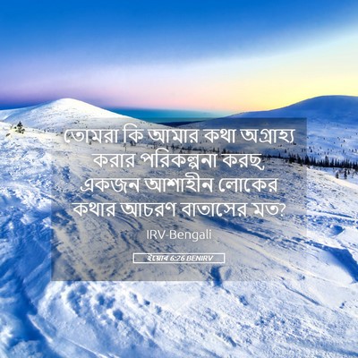 Picture 05 - ইয়োব 6:26 BENIRV - তোমরা কি আমার কথা - Bible Verse Picture
