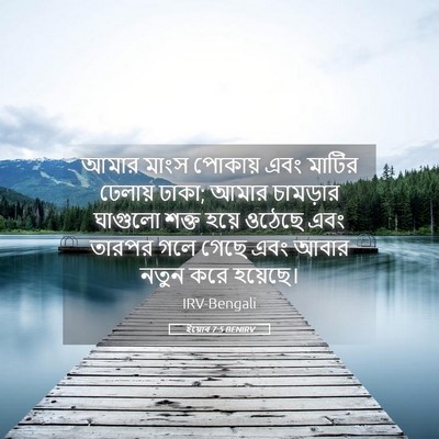 Picture 05 - ইয়োব 7:5 BENIRV - আমার মাংস পোকায় - Bible Verse Picture