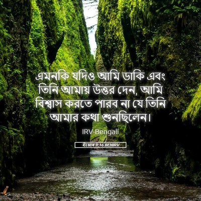 Picture 05 - ইয়োব 9:16 BENIRV - এমনকি যদিও আমি - Bible Verse Picture