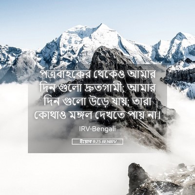 Picture 05 - ইয়োব 9:25 BENIRV - পত্রবাহকের থেকেও - Bible Verse Picture