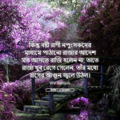 Picture 05 - ইষ্টেৰ 1:12 BENIRV - কিন্তু বষ্টী রাণী - Bible Verse Picture