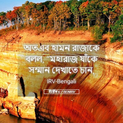 Picture 05 - ইষ্টেৰ 6:7 BENIRV - অতএব হামন রাজাকে - Bible Verse Picture