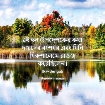 Picture 05 - উপদেশক 1:1 BENIRV - এই হল উপদেশকের কথা, - Bible Verse Picture