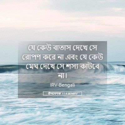 Picture 05 - উপদেশক 11:4 BENIRV - যে কেউ বাতাস দেখে - Bible Verse Picture