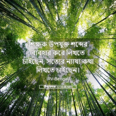 Picture 05 - উপদেশক 12:10 BENIRV - শিক্ষক উপযুক্ত - Bible Verse Picture