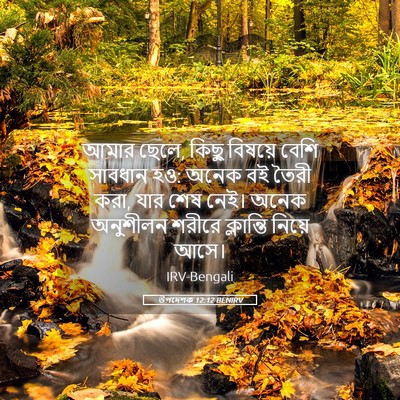 Picture 05 - উপদেশক 12:12 BENIRV - আমার ছেলে, কিছু - Bible Verse Picture