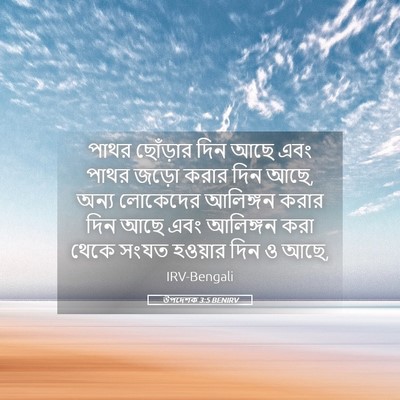 Picture 05 - উপদেশক 3:5 BENIRV - পাথর ছোঁড়ার দিন - Bible Verse Picture