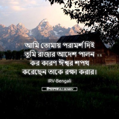 Picture 05 - উপদেশক 8:2 BENIRV - আমি তোমায় - Bible Verse Picture
