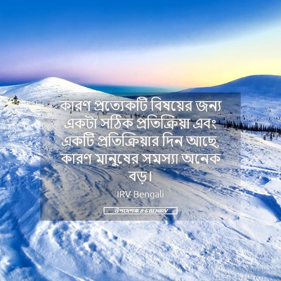 Picture 05 - উপদেশক 8:6 BENIRV - কারণ প্রত্যেকটি - Bible Verse Picture