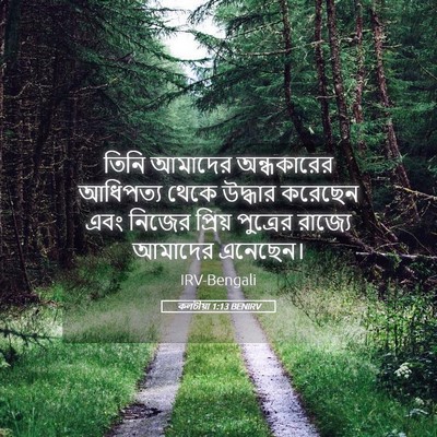 Picture 05 - কলচীয়া 1:13 BENIRV - তিনি আমাদের - Bible Verse Picture