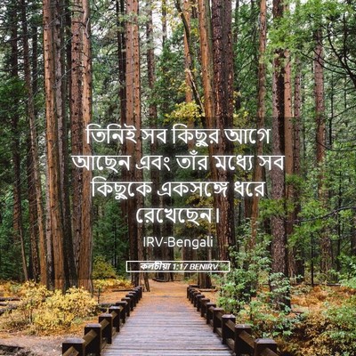 Picture 05 - কলচীয়া 1:17 BENIRV - তিনিই সব কিছুর আগে - Bible Verse Picture