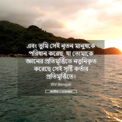 Picture 05 - কলচীয়া 3:10 BENIRV - এবং তুমি সেই নূতন - Bible Verse Picture