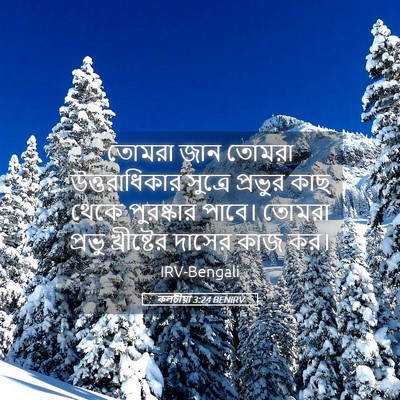 Picture 05 - কলচীয়া 3:24 BENIRV - তোমরা জান তোমরা - Bible Verse Picture