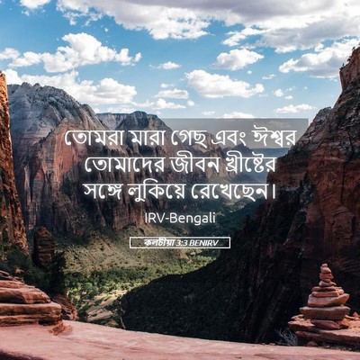 Picture 05 - কলচীয়া 3:3 BENIRV - তোমরা মারা গেছ এবং - Bible Verse Picture