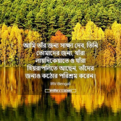 Picture 05 - কলচীয়া 4:13 BENIRV - আমি তাঁর জন্য - Bible Verse Picture