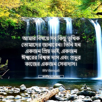 Picture 05 - কলচীয়া 4:7 BENIRV - আমার বিষয়ে সব - Bible Verse Picture