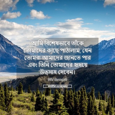 Picture 05 - কলচীয়া 4:8 BENIRV - আমি বিশেষভাবে - Bible Verse Picture