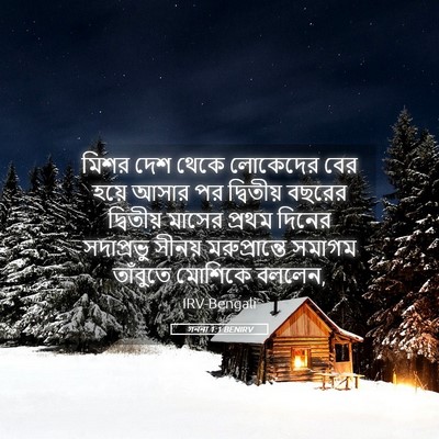 Picture 05 - গননা 1:1 BENIRV - মিশর দেশ থেকে - Bible Verse Picture