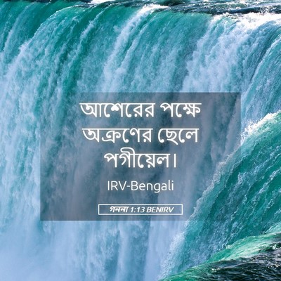 Picture 05 - গননা 1:13 BENIRV - আশেরের পক্ষে - Bible Verse Picture