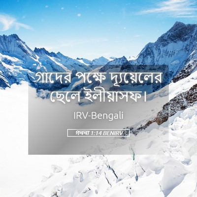 Picture 05 - গননা 1:14 BENIRV - গাদের পক্ষে - Bible Verse Picture