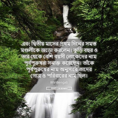 Picture 05 - গননা 1:18 BENIRV - এবং দ্বিতীয় - Bible Verse Picture