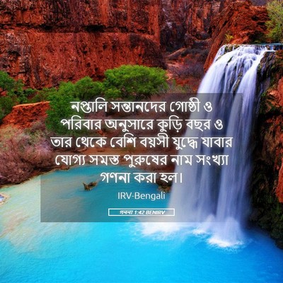 Picture 05 - গননা 1:42 BENIRV - নপ্তালি সন্তানদের - Bible Verse Picture