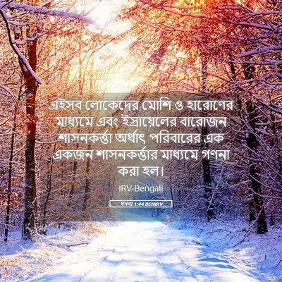 Picture 05 - গননা 1:44 BENIRV - এইসব লোকেদের মোশি - Bible Verse Picture