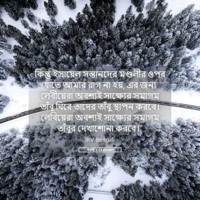 Picture 05 - গননা 1:53 BENIRV - কিন্তু ইস্রায়েল - Bible Verse Picture