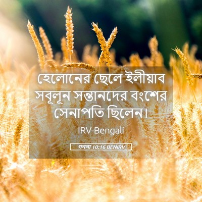 Picture 05 - গননা 10:16 BENIRV - হেলোনের ছেলে - Bible Verse Picture