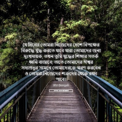 Picture 05 - গননা 10:9 BENIRV - যে দিনের তোমরা - Bible Verse Picture
