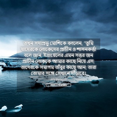 Picture 05 - গননা 11:16 BENIRV - তখন সদাপ্রভু - Bible Verse Picture