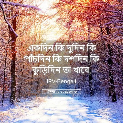 Picture 05 - গননা 11:19 BENIRV - একদিন কি দুদিন কি - Bible Verse Picture